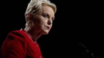 Cindy McCain pictured in 2023, the year she took on the leadership of the World Food Programme. AFP