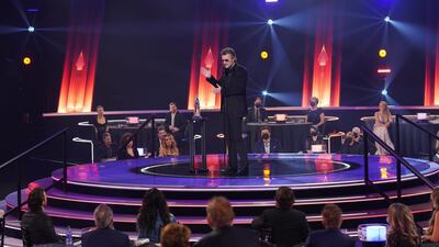 Eric Church accepts the Entertainer of the Year award at the 54th annual Country Music Association Awards in Nashville, Tennessee. Reuters