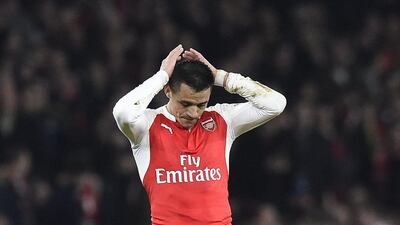 Arsenal’s Alexis Sanchez shown during his team’s loss on Sunday to Chelsea. Facundo Arrizabalaga / EPA