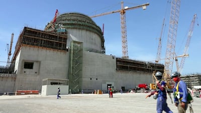 By August 2014, more than 55 per cent of construction at Unit 1 had been completed. Photo: Enec