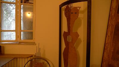 Inside Mafadleh's flat in Jabal Al Weibdeh. He says the lack of public art is damaging to the country’s development. Amy McConaghy / The National