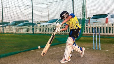 Action from the nets at Zayed Cricket Academy.