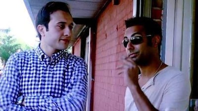 Amir (Bilal Beydoun), left, and Gabriel (Vinny Anand) in a scene from Newyorkustan, a web drama series that aims to shed light on what it's like being Muslim in America.
