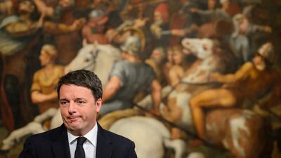 The Italian prime minister, Matteo Renzi, stepped down after the weekend's referendum was defeated. Gregor Fischer / EPA
