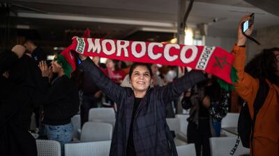 Moroccans celebrate in Rabat. AP
