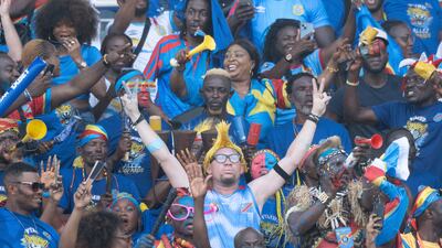 DR Congo supporters cheer on their team. AP