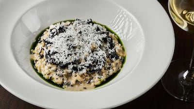 Aged acquerello Parmesan rice, one of the dishes at Jason Atherton's new Dubai restaurant City Social. All photos: City Social Dubai