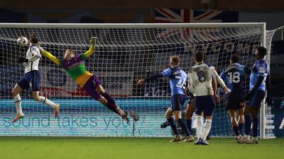 Tottenham Hotspur's Harry Winks scores their second goal. Reuters