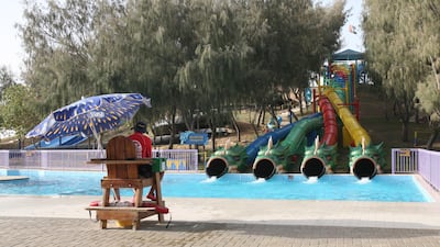 Dreamland Aqua Park in Umm al Quwain is celebrating 20 years in the Emirates this year. Randi Sokoloff / The National