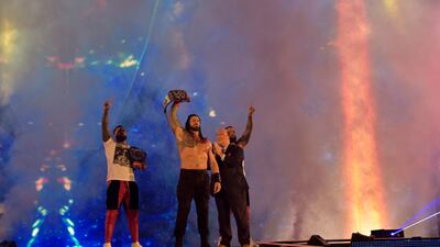 Roman Reigns won a match.