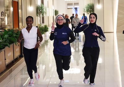 The Women's Mallathon event marked Emirati Women's Day on August 28. EPA