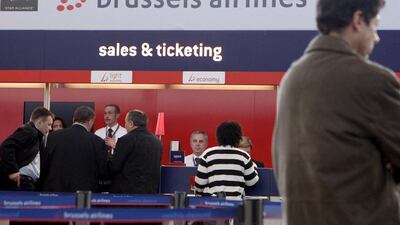 A Brussels Airlines desk at Brussels National Airport in Zaventem. Lufthansa has taken over the carrier Sebastien Pirlet / Reuters