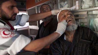 Khalil Abou Foul, the Red Crescent’s director of disaster management in Gaza, said he was concerned about the safety of his 120 full-time emergency medical technicians and 250 volunteers. Heidi Levine for The National