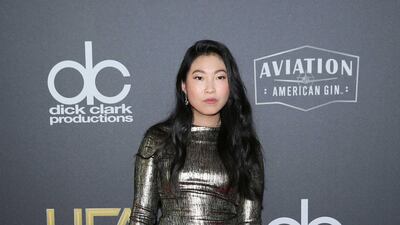 Awkwafina in a metallic gown. Photo / Reuters