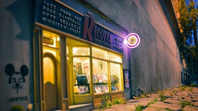 A miniature records shop by Anonymouse. Courtesy Anonymouse MMX