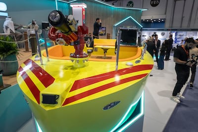 The Firesight autonomous sea craft on show at Umex. Antonie Robertson / The National