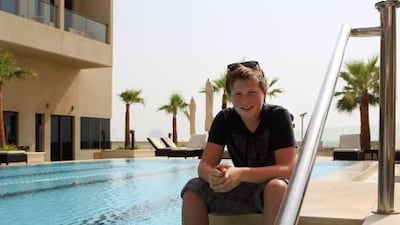 Ned Lunnon-Wood, 15, saved a lifeguard who had lost consciousness at Wild Wadi Waterpark this week. Ravindranath K / The National