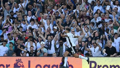 Aleksandar Mitrovic of Fulham celebrates. Getty