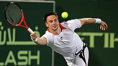 Soderling, above, will today take on Roger Federer, the man who beat him in Roland Garros final.
