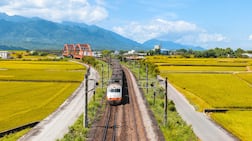 High-speed trains move between cities in Taiwan. Getty Images