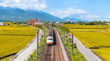 High-speed trains move between cities in Taiwan. Getty Images
