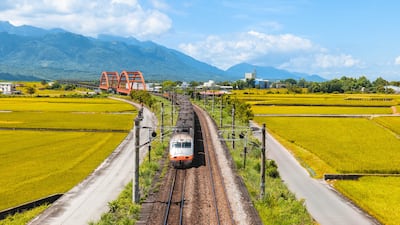 High-speed trains move between cities in Taiwan. Getty Images