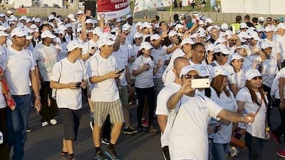 Participants at last year’s Walk event. Vidhyaa for The National