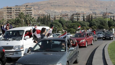 The pro-regime protests were attended by adults and children alike. Youssef Badawi / EPA