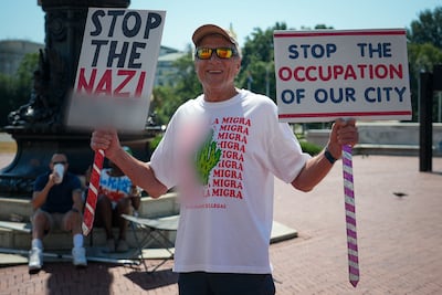 Thomas Mossey, a former civilian employee of the US Army, outside Union Station on September 4. Joshua Longmore / The National