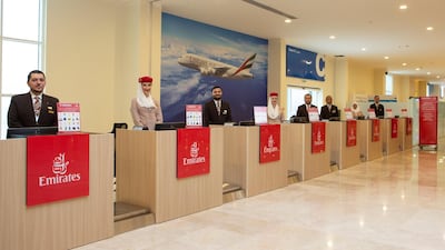 Emirates check-in counters at Port Rashid mean passengers can disembark from cruise ships and check-in directly for any onward Emirates flight. Courtesy Emirates