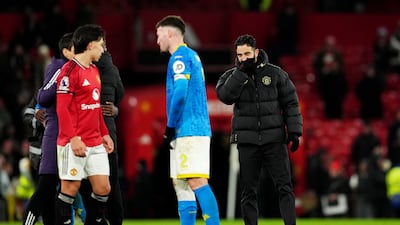 Ruben Amorim after a Premier League match against Wolves at Old Trafford. PA