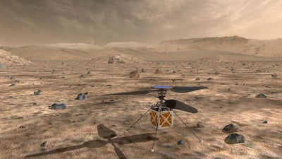 NASA's Mars Helicopter is shown in this artist rendition supplied by the space agency . Courtesy NASA/JPL-Caltech/Handout via REUTERS