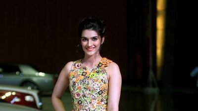 Kirit Sanon on the golden carpet. Ravindranath K / The National