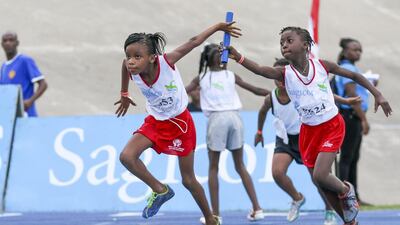 Children (Under 12) competing at the Annual Primary Schools Track Meet, May 16, 2015 at Jamaica’s National Stadium, Kingston, Jamaica. Bellamy Athelstan / photosbybellamy.com