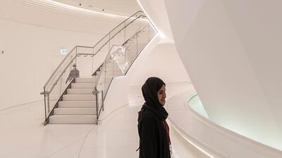 Inside the UAE pavilion at Expo 2020. Photo: Antonie Robertson / The National