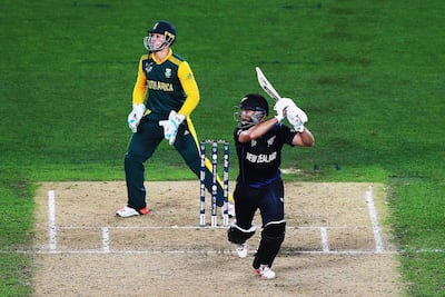 Grant Elliott took New Zealand to a first Cricket World Cup final in 2015. Hannah Peters / Getty Images