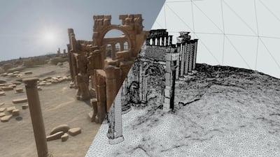 Palmyra's the Arch of Triumph splitscreen. Arc/k Project