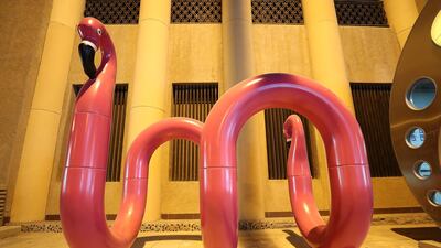 'Pink Flamingo' by French architect and digital artist Cyril Lancelin. Pawan Singh / The National