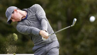 Rory McIlroy, of Northern Ireland, tees off on the 17th hole during the final round of the Deutsche Bank Championship golf tournament in Norton, Mass., Monday, Sept. 5, 2016. Michael Dwyer / AP