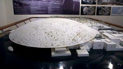 A scale model of the Louvre Abu Dhabi Museum. This is part of the Cultural District and will be built at Saadiyat Island. Jaime Puebla / The National