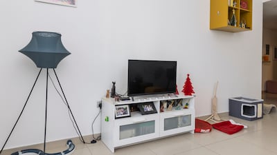 The living room and bedrooms are decorated with works by Ahoy, a print-maker from Hong Kong, and London mixed media artist Neon Savage