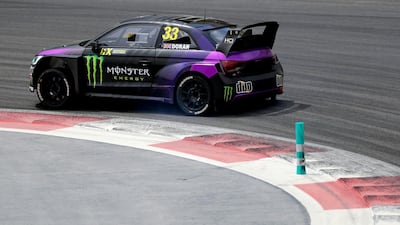 Doran takes part in World RX Warm-up during the FIA World RallyCross Championship 2019 Abu Dhabi.