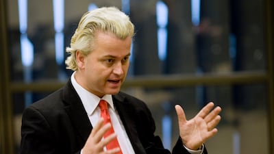 Mr Wilders during an interview in The Hague. AP