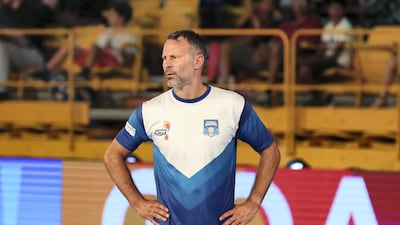 Ryan Giggs in action for Mumbai at the Premier Futsal tournament in Dubai in September. Chris Whiteoak / The National
