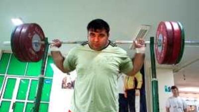 The champion weightlifter Hossein Rezazadeh, one of Iran's top athletes, is backing the candidacy of Mahmoud Ahmadinejad, the president.