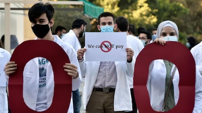 The AUB, one of the oldest universities in the Middle East region, will update the exchange rate to 3,900 Lebanese pounds to the US dollar, after it was officially stabilized at 1,500 Lebanese pounds to the dollar 23 years ago. EPA