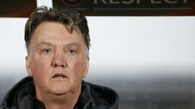Manchester United manager Louis van Gaal shown during his team's loss to FC Midtjylland in the Europa League on Thursday night. Paul Childs / Action Images / Reuters / February 18, 2016