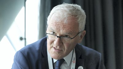 The 800MW third phase of the Mohammed bin Rashid Al Maktoum solar park will be completed by year-end, said EDF chief Jean Bernard Levy. Pawan Singh / The National