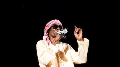 American hip-hop artist Snoop Dogg performs at Yas Arena in Abu Dhabi on Friday May 6, 2011. Andrew Henderson / The National