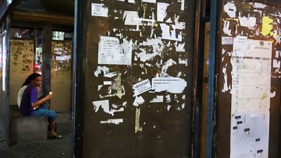 Unlicensed ads defacing property in Abu Dhabi can be seen all over the city. Delores Johnson / The National